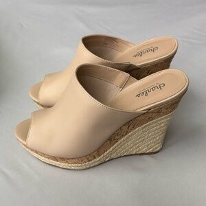 Charles David Balen Women's Espadrille Cork Wedge Mules